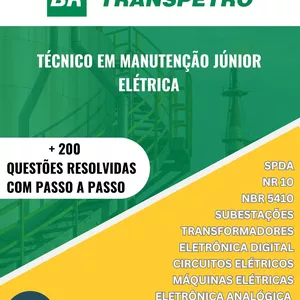 Imagem de capa para o Ebook TRANSPETRO - TÉCNICO EM MANUTENÇÃO ELÉTRICA - APOSTILA PARA CONCURSOS