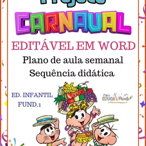 Imagem de capa para o Ebook PROJETO CARNAVAL 2024 - EDUCAÇÃO INFANTIL / ENSINO FUNDAMENTAL 1