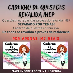 Imagem do curso Questões do Revalida separado por temas + Discursiva