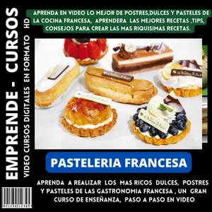 Imagen de portada para Curso online CURSO DE PASTELERIA FRANCESA +  BONUS DE OBSEQUIOS