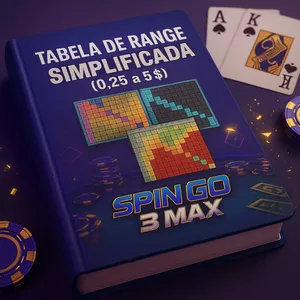 Imagem de capa para o Ebook Tabela de Ranges Simplificada para Spin Go 3Max 0.25$ a 5$ (POKER)