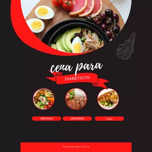 Imagen de portada para Ebook cenas saludables para diabeticos - recetas - E-BOOK