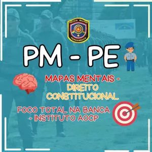 Imagem de capa para o Ebook MAPA MENTAL - DIREITO CONTITUCIONAL PMPE2024