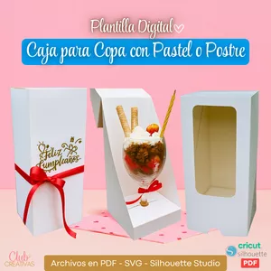 Imagen de portada para Curso online Plantilla Digital - Caja para Copa con Pastel o Postre