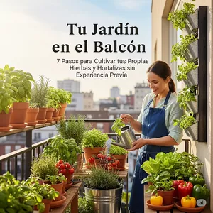 Imagen de portada para Ebook Tu Jardín en el Balcón: 7 Pasos para Cultivar tus Propias Hierbas y Hortalizas sin Experiencia Previa + Bonus de regalo