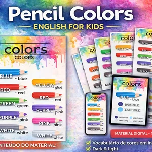Imagem de capa para o Ebook Colorful English – Aprendendo as Cores - Teacher Carol