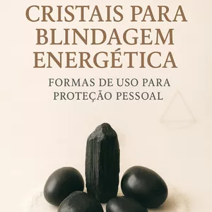 Imagem de capa para o Ebook Guia de Cristais para Blindagem Energética: Formas de Uso para Proteção pessoal