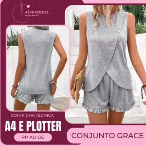Imagem de capa para o Curso online CONJUNTO GRACE - Molde em PDF