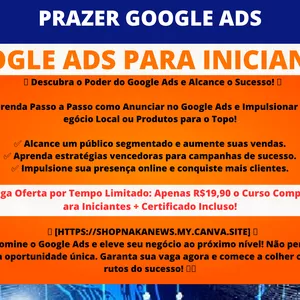Imagem de capa para o Curso online Google Ads Para Iniciantes