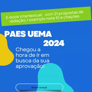 Imagem de capa para o Ebook E-book intertextual PAES UEMA 2024