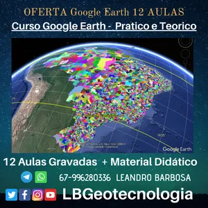 Imagem de Curso Google Earth -  Pratico e Teorico criado por LBGeotecnologia na hotmart