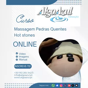 Imagem de capa para o Curso online Massagem Pedras Quentes / Hot Stones