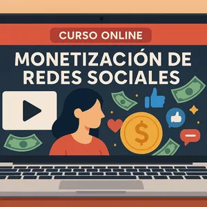Imagen de portada para Curso online Cómo monetizar en YouTube, Facebook, Tik tok