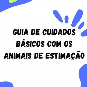 Imagem de capa para o Ebook Guia de Cuidados básicos com os animais de estimação.
