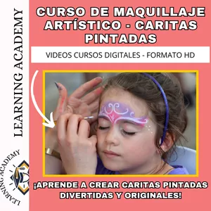 Imagen de portada para Curso online CURSO DE MAQUILLAJE ARTÍSTICO - CARITAS PINTADAS
