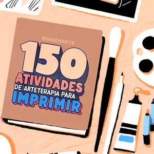 Imagem de capa para o Ebook 150 Atividades ilustradas de Arteterapia: Vivências práticas para imprimir