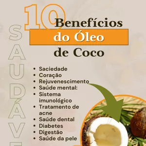 Imagem de capa para o Ebook 10 Benefícios do óleo de coco