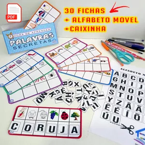 Imagem de capa para o Ebook Palavras secretas, recurso para alfabetização