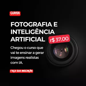 Imagem de capa para o Curso online Curso Fotografia e Inteligência Artificial - Transforme ideias em imagens