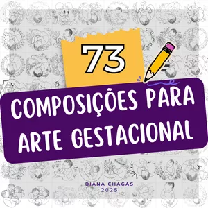Imagem de capa para o Curso online 73 Modelos de Composições para Arte Gestacional