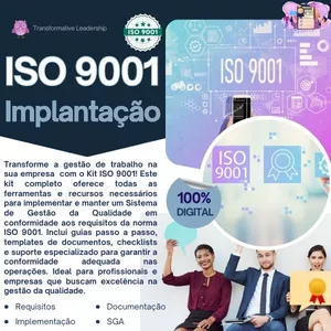 Imagem de capa para o Ebook ISO 9001 - IMPLANTAÇÃO