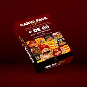 Imagem de capa para o Curso online Canva Pack Pizzaria +60 templates editáveis