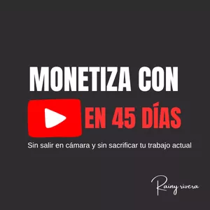 Imagen de portada para Curso online Monetiza con Youtube en 45 Días