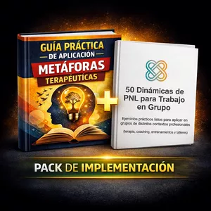 Imagem de capa para o Ebook Guía Práctica de Aplicación de Metáforas Terapéuticas + 50 Dinámicas de PNL para Trabajo en Grupo