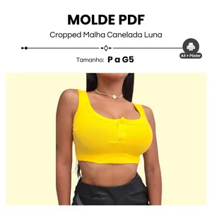 Imagem de capa para o Ebook MOLDE CROPPED MALHA CANELADA LUNA