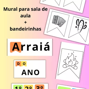 Imagem de capa para o Ebook Mural de Festa Junina: Decoração para Sala de Aula