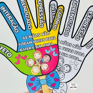 Imagem de capa para o Ebook mãozinha as mãos não são para bater ✋🏼🚫