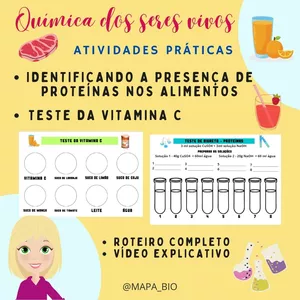 Imagem de capa para o Ebook Química dos seres vivos- Atividades práticas