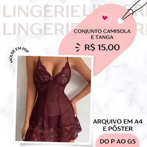 Imagem de capa para o Ebook Molde em Pdf - Conjunto Camisola e tanga