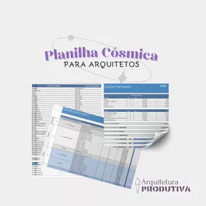 Imagem de capa para o Curso online |PLANILHA CÓSMICA| Precificação de projetos de arquitetura