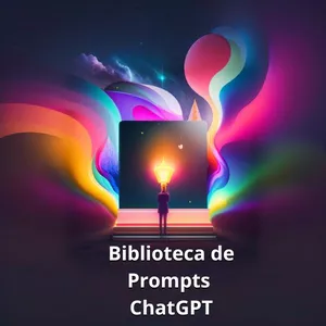 Imagem de capa para o Ebook Biblioteca de Prompts ChatGPT