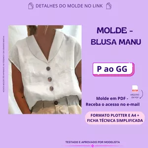 Imagem de capa para o Curso online Molde Blusa Manu