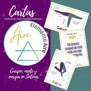 Imagen de portada para Ebook Cartas: Elemento AIRE /// Posturas de Yoga y Decretos Poderosos