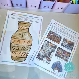 Imagem de capa para o Ebook Atividade - Decoração Indígena 🏺
