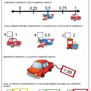 Imagem de capa para o Ebook Atividade Adaptada-Números Decimais