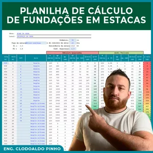 Imagem de capa para o Ebook Planilha de Cálculo de Fundações em Estacas