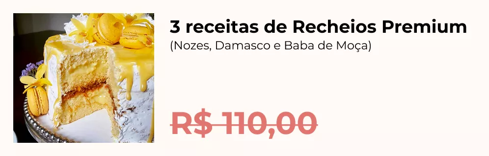 Bônus 2 - 3 receitas de Recheios Premium (Nozes, Damasco e Baba de Moça) no Valor de R$ 110,00 do Curso Meu Primeiro Zoológico - Modele 25 Animais em Pasta Americana