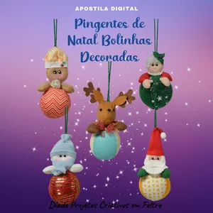 Imagem de capa para o Ebook apostila Digital Bolinhas de Natal Decoradas