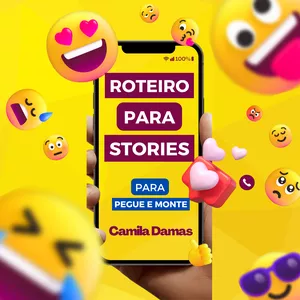 Imagem de capa para o Curso online 50 Roteiros para Stories para Pegue e Monte