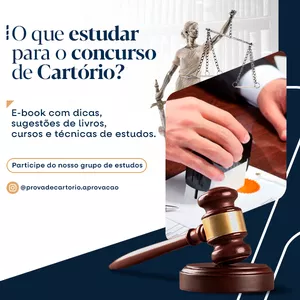 Imagem de capa para o Ebook O QUE ESTUDAR PARA CONCURSO DE CARTÓRIO?
