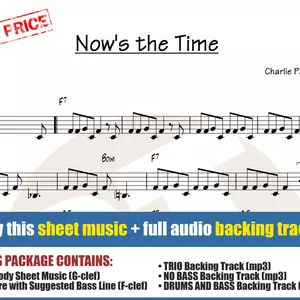 Cover image for Online course Now's the Time (Sheet Music + Backing Tracks)