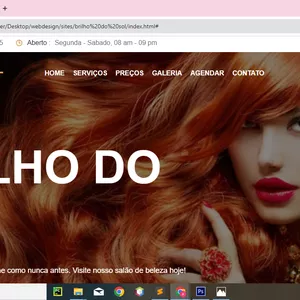 Imagem de capa para o Curso online site para salão de beleza em Html e Css