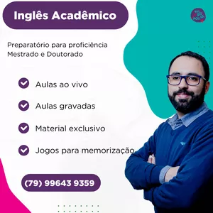 Imagem do curso Inglês Preparatório: Proficiência Mestrado e Doutorado - Ao vivo e gravadas