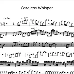 Imagem de capa para o Ebook Partitura Careless Whisper - Trombone Solo - George Michael