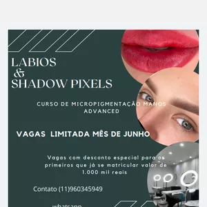 Imagem de capa para o Evento presencial Curso de Micropigmentação Nano advanced lábios &amp; sobrancelhas 