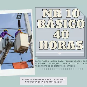Imagem de capa para o Curso online Curso NR 10 Básico - Segurança em Instalações e Serviços em Eletricidade: 40 Horas